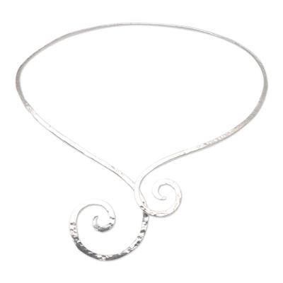 Loyalty in Love,'Artisan Crafted Sterling Silver Wrap Necklace'