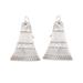 Ancient Bell,'Oxidized Sterling Silver Earrings'