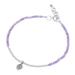 Mystic Hill Tribe,'Hill Tribe Amethyst Beaded Bracelet from Thailand'