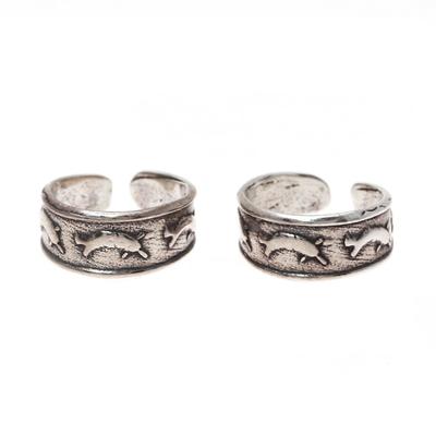 Dolphin Parade,'Sterling Silver Dolphin Toe Rings ...