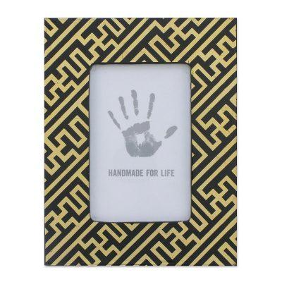 Weaving Lines,'Lacquered Wood Picture Frame (4x6)'