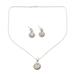 'Goddess' - Good Fortune Sterling Silver Pendant Moonstone Jewelry Set