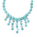 Royal Sea,'Handcrafted Blue Calcite Beaded Statement Necklace'