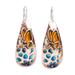 Butterfly Lilies,'Reclaimed Copper Butterfly and Flower Earrings from Mexico'