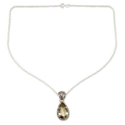 'Verdant Mist' - Hand Made Jewelry Prasiolite and Sterling Silver Neckl