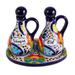 Raining Flowers,'Talavera Style Ceramic Oil and Vinegar Bottles (3 Piece Set)'