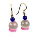 Lovely Beads,'Cat's Eye and Recycled Glass Beaded Dangle Earrings'