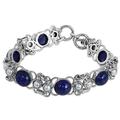 Twilight Garden,'Lapis Lazuli and Cultured Pearl Sterling Silver Bracelet'