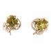 Forest Fortune,'Sterling Silver Stud Earrings with Natural Peridot Stones'