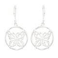 Butterfly Dream,'Hand Made Sterling Silver Butterfly Dangle Earrings'