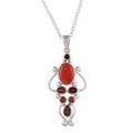 Romances,'Two-Carat Carnelian and Garnet Pendant Necklace from India'