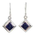 Small Star in Royal Blue,'Lapis Lazuli and Sterling Silver Dangle Earrings'