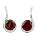 Garnet drop earrings, 'Cherry Droplet'