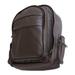 Champion in Matte Coffee Brown,'Matte Coffee Brown Leather Padded Backpack from Brazil'