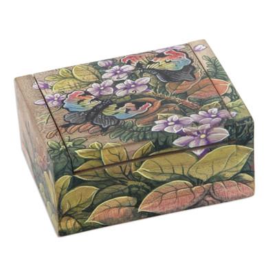 Butterfly Garden,'Unique Floral Jewelry Box'