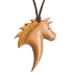 Quina Horse,'Quina Wood Infinity Pendant Necklace from Costa Rica'