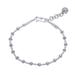 Flower Ball,'Silver Link Bracelet with Extender Chain from Thailand'