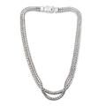 Byzantine Knight,'Men's Polished Sterling Silver Byzantine Chain Necklace'