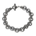 Dragon Legacy,'Men's Silver Textured Link Bracelet from Indonesia'
