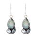 Misty Rain,'Labradorite and Blue Topaz Sterling Silver Dangle Earrings'