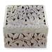 'White Ivy' - Artisan Crafted Soapstone Jali Jewelry Box