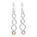 Champagne Surprise in Yellow,'Handmade Citrine and Sterling Silver Dangle Earrings'