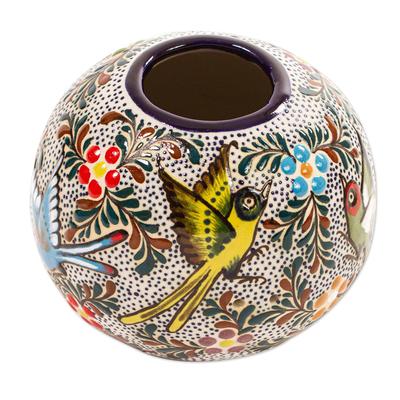 Talavera Home,'Ceramic Birdhouse With Talavera Des...