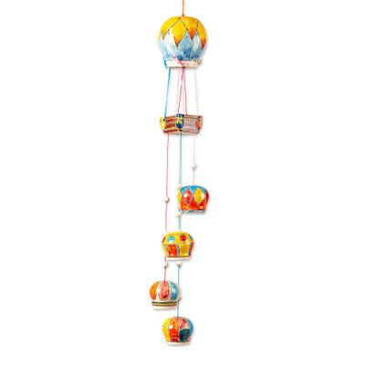 Balloon Brigade,'Artisan Crafted Hot-Air Balloon Themed Wind Chime'