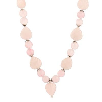 In the Mood for Love,'Rose Quartz Beaded Pendant Necklace from India'