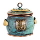 Inca Tumi Blade,'Inca Tumi Blade Copper and Bronze Decorative Jar from Peru'