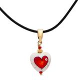 '14k Gold-Accented Necklace with Heart-Shaped Howlite Pendant'