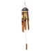 'Hand-Crafted Bamboo Wind Chime with Floral Motifs from Bali'