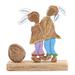 Romantic Bunnies,'Hand-Painted Mango Wood Easter Sculpture from India'