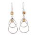 'Gold Ice' - Hand Crafted Citrine and Sterling Silver Dangle Earrings