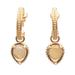 Vintage Gleam,'18k Gold Plated Citrine Dangle Earrings from Bali'