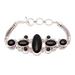 'A Night to Remember' - Sterling Silver and Onyx Bracelet from Indonesia