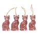 Baby Felines,'Set of 4 Jempinis Wood Hand-Painted Ornaments'