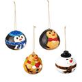Holiday Friends,'Set of 4 Dried Gourd Holiday Ornaments Handmade in Peru'