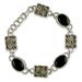 'Summer Night' - Artist Sterling Silver and Onyx Bracelet India Jewelry