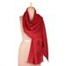 Dreams in Red,'Red Linen Shawl made in India'