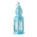 Princely Pastel,'Large Blue Hanging Lantern with Decorative Glass'