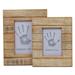 Wood Stripes,'4x6 and 3x5 Natural Finish Albesia Wood Photo Frames'