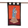 Princess of Jaipur,'Batik Cotton Wall Hanging with Woman and Bird'