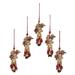 'Mughal Bouquet' (set of 5) - Hand Made Beaded Flower Christmas Ornaments