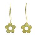 Petite Fig Blossom,'Thai Handcrafted Gold Plated Silver Petite Flower Earrings'