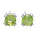 Sparkling Gems,'Faceted Peridot Stud Earrings from Thailand'