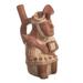 Royal Moche Warrior,'Peru Archaeology Clay Moche Soldier Replica Vessel'