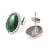 'Alluring' - Unique Sterling Silver Chrysocolla Button Earrings