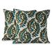 Embroidered cushion covers, 'Autumn Leaves' (pair)