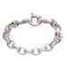 Cager Links,'Men's Sterling Silver Chain Bracelet from Bali'